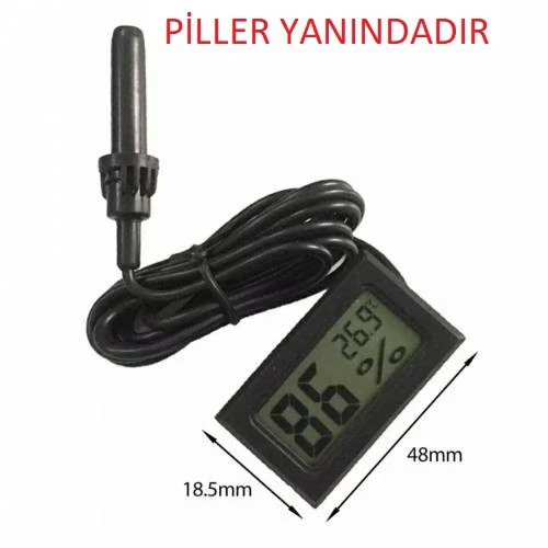 Sıcaklık ve Nem Ölçer - Termometre Higrometre Kuluçka Dijital Ekran ürün görseli 1