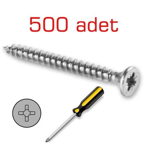 Meridyen Sunta Vidası 4.0x30mm 500 adet - Resim 3