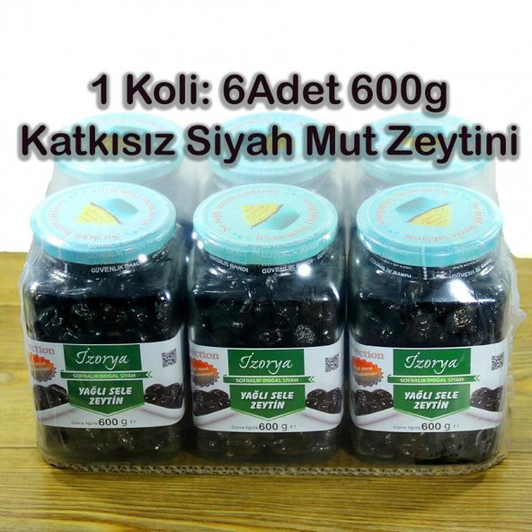 Selection Katkısız Doğal Siyah Yağlı Sele Mut Zeytini 6x600g Cam ürün görseli 1