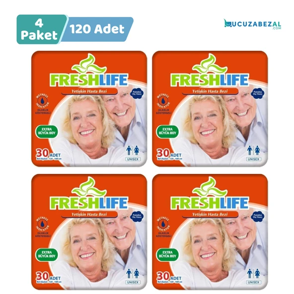 Fresh Life Belbantlı Hasta Bezi Islaklık Göstergeli XL 30 Adet 4 lü ürün görseli 1