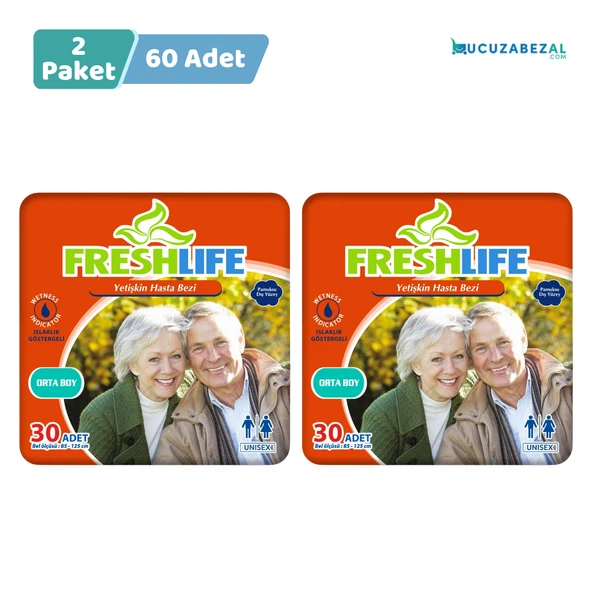 Freshlife Belbantlı Orta Boy M 30'lu 2 Adet Hasta Bezi ürün görseli 1