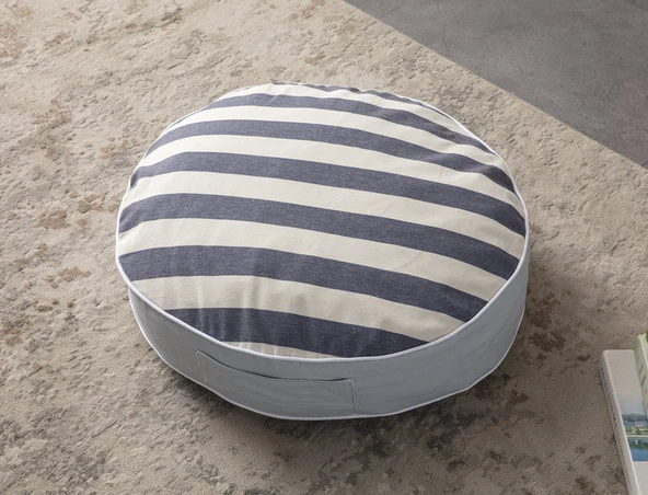 Taşınabilir, Yuvarlak Yer minderi, Puf 60x60 cm Balkon ve Teras İçin Uygun ürün görseli 1