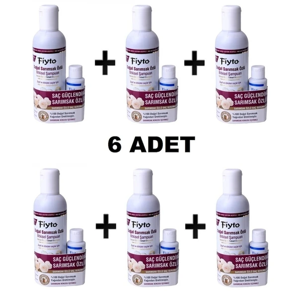 Fiyto Doğal Sarımsak Özlü Şampuan 6 x 500 ML + Losyon 6 x 75 ML ürün görseli 1