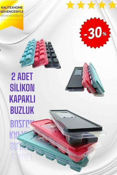Pural  Pural 2 Adet Slikon Kapaklı Buzluk, Bas Çıkar Buzluk ürün görseli 1