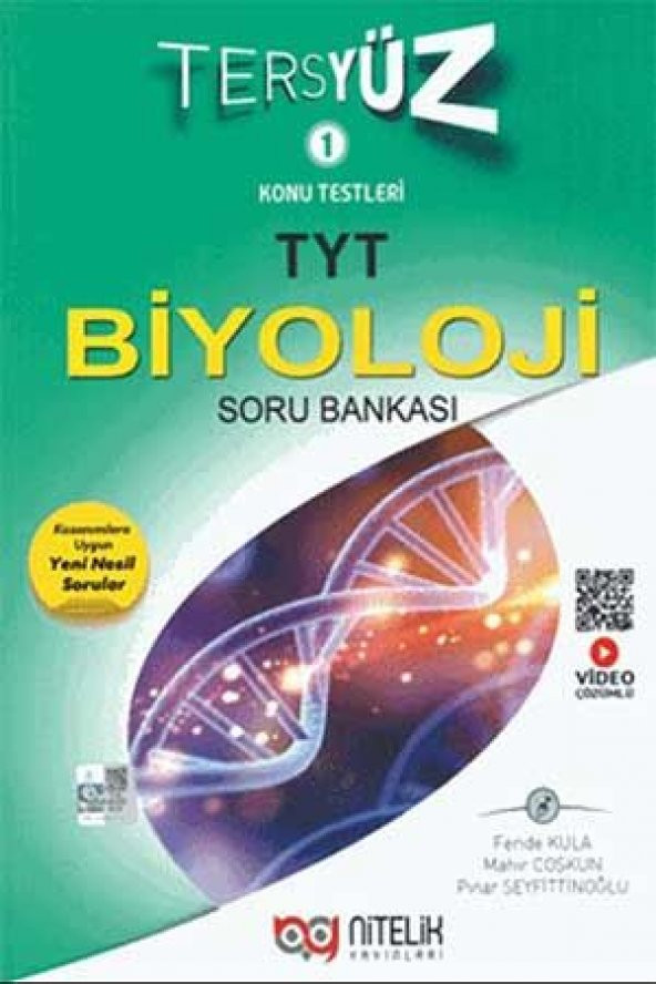 Yks Tyt Biyoloji Tersyüz Soru Kitabı Nitelik Yayınevi ürün görseli 1