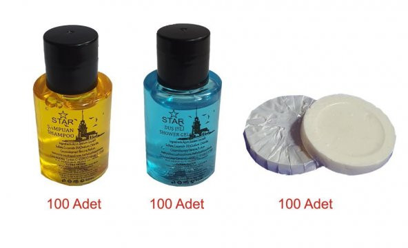 Otel Tipi Duş Şampuanı + Duş Jeli + Banyo Sabunu ürün görseli 1