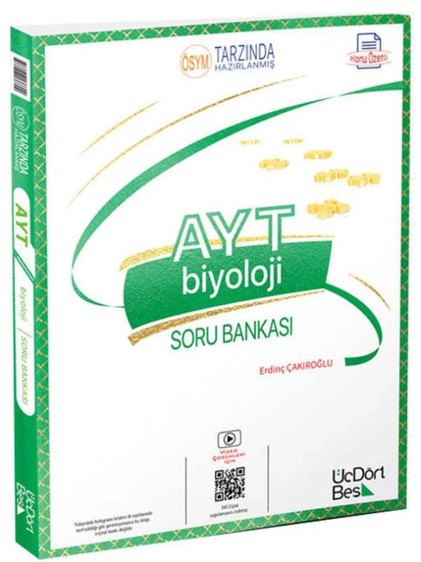 AYT BİYOLOJİ SORU BANKASI - ÜÇDÖRTBEŞ YAYINLARI ürün görseli 1