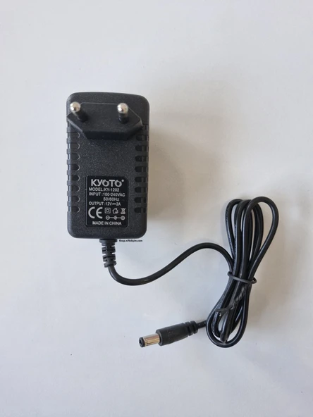Nif Bilişim KYOTO KY-1202 12 Volt 2 Amper Plastik Kasa Adaptör ürün görseli 1
