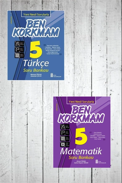 Ata 5.Sınıf Ben Korkmam Türkçe-Matematik Soru Bankası ürün görseli 1