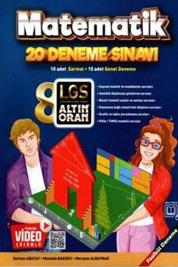 Altın Oran 8.sınıf Matematik 20 Deneme Tamamı Video Çözümlü ürün görseli 1