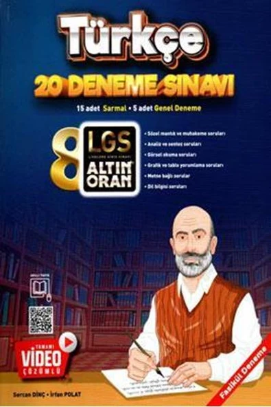 ALTIN ORAN 8.SINIF TÜRKÇE 20 DENEME TAMAMI VİDEO ÇÖZÜMLÜ ürün görseli 1