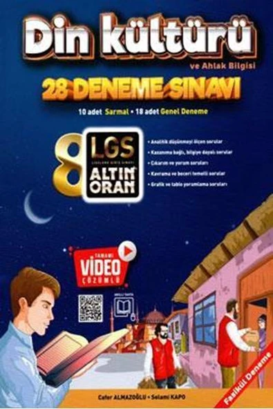 ALTIN ORAN 8.SINIF DİN KÜLTÜRÜ 20 DENEME TAMAMI VİDEO ÇÖZÜMLÜ ürün görseli 1