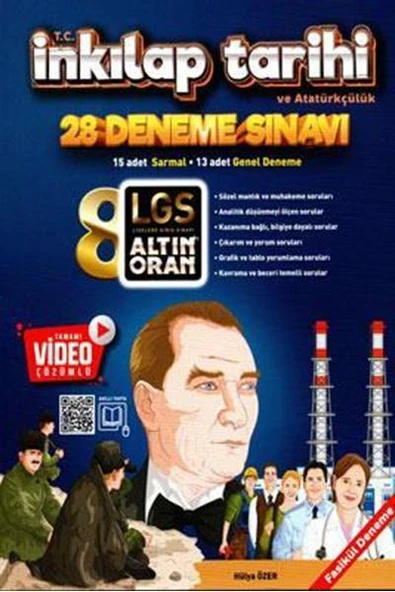 ALTIN ORAN 8.SINIF İNKİLAP TARİHİ 28 DENEME TAMAMI VİDEO ÇÖZÜMLÜ ürün görseli 1