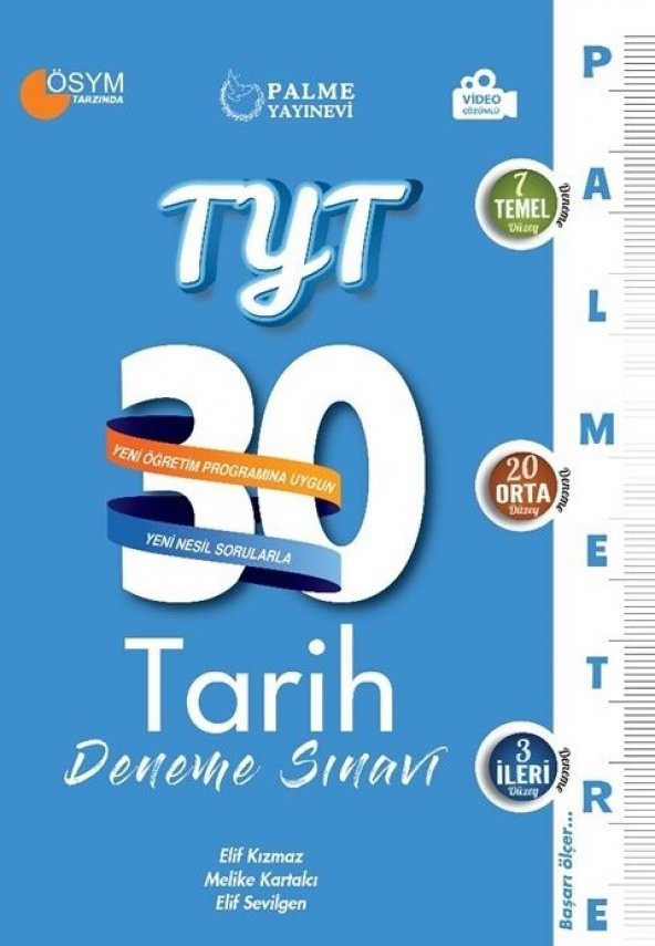 YKS TYT Tarih 30 Deneme Sınavı Palmetre ürün görseli 1