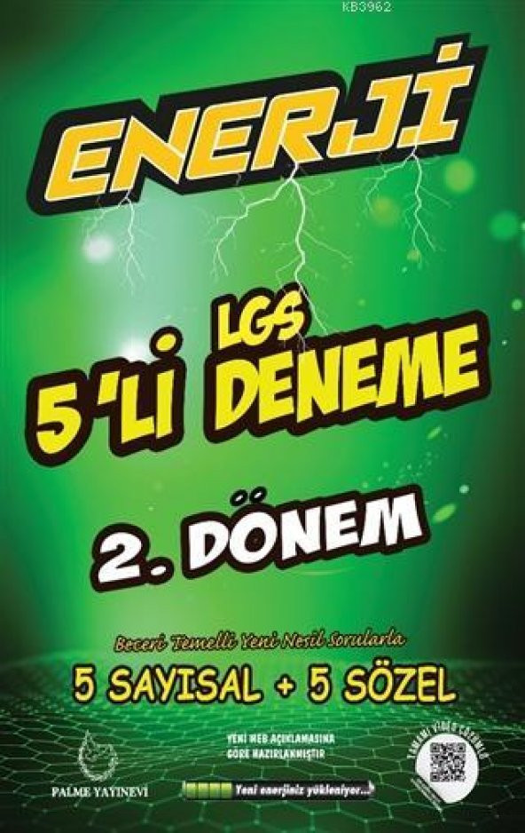 Palme 8.sınıf Enerji Lgs 2.dönem 5 Li Deneme ürün görseli 1