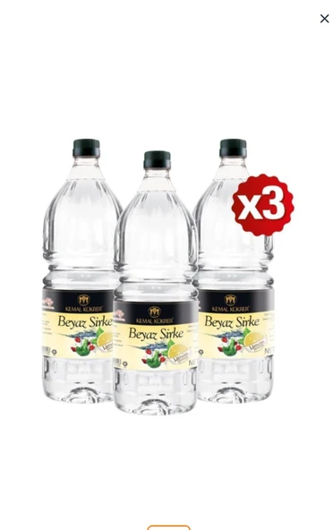 Kemal Kükrer Beyaz Sirke Limon 2 Lt 3 lü paket ürün görseli 1