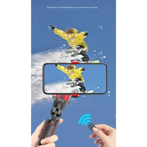 Valkyrie 360 Bluetooth Telefon Tutucu Bluetooth Selfi Çubuğu - Resim 3