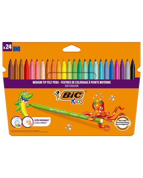 Bic Kids Keçeli Boya Kalemi Ultra Yıkanabilir 24lü ürün görseli 1