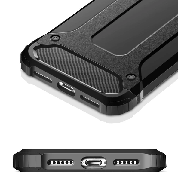 FitCase iPhone 11 Pro Max Zırh Tank Tam Koruma Arka Kapak - Resim 7