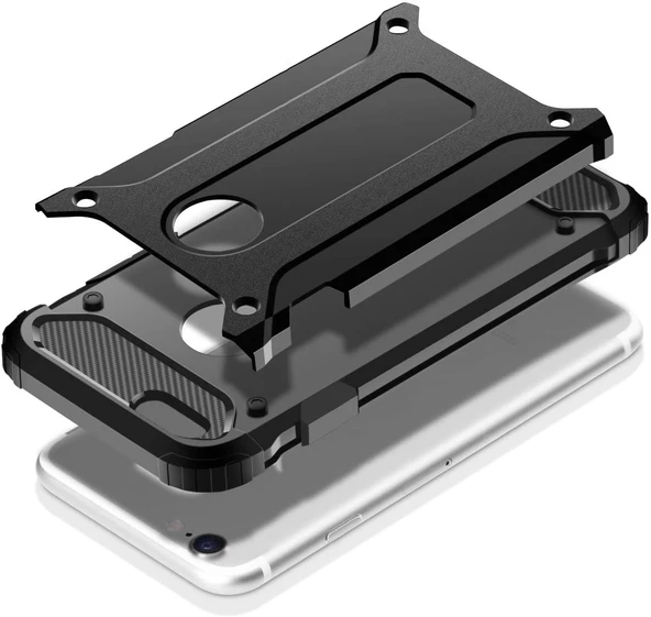 FitCase iPhone 12 Pro Max Zırh Tank Tam Koruma Arka Kapak - Resim 5