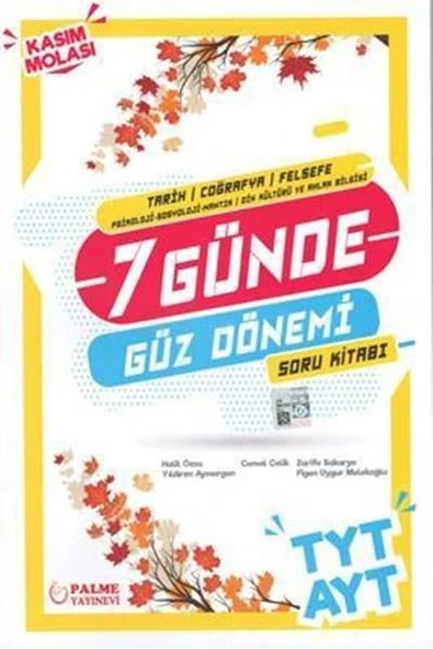 PALME YKS TYT AYT (TCF) 7 GÜNDE GÜZ DÖNEMİ SORU KİTABI *YENİ* ürün görseli 1