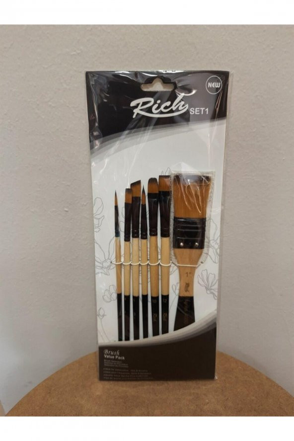 Rich Zemin Fırça Karma Set 6 Lı No:8 ürün görseli 1