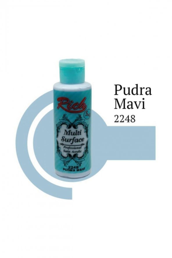Rich Akrilik Boya Multi Surface 120 CC Pudra Mavi 2248 ürün görseli 1