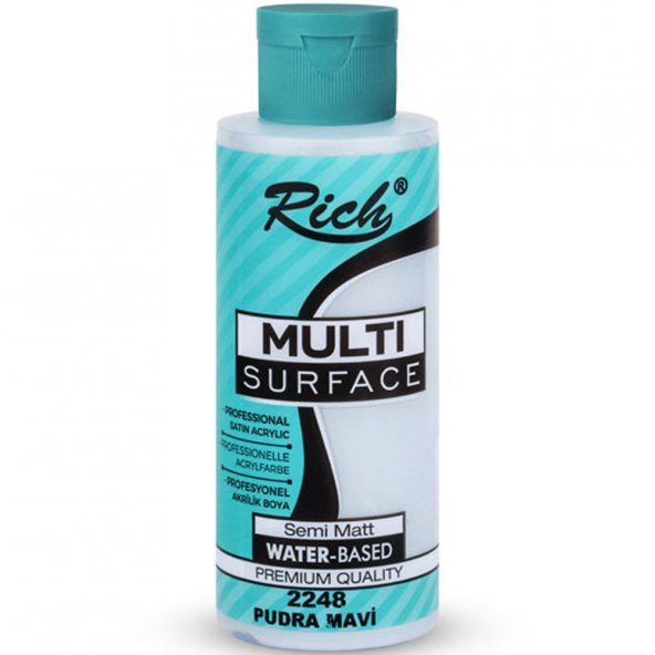 Rich Akrilik Boya Multi Surface 120 CC Pudra Mavi 2248 - Resim 2