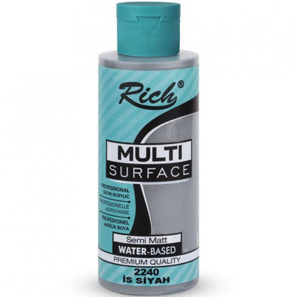 Rich Akrilik Boya Multi Surface 120 CC İs Siyah 2240 - Resim 2