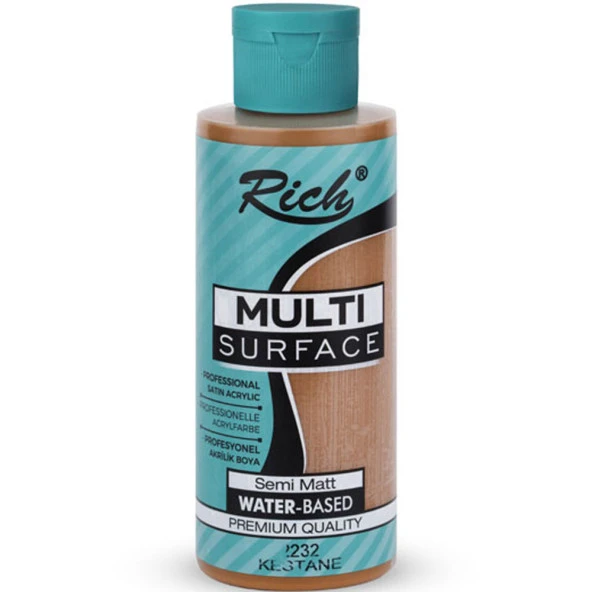 Rich Akrilik Boya Multi Surface 120 CC Kestane 2232 - Resim 2