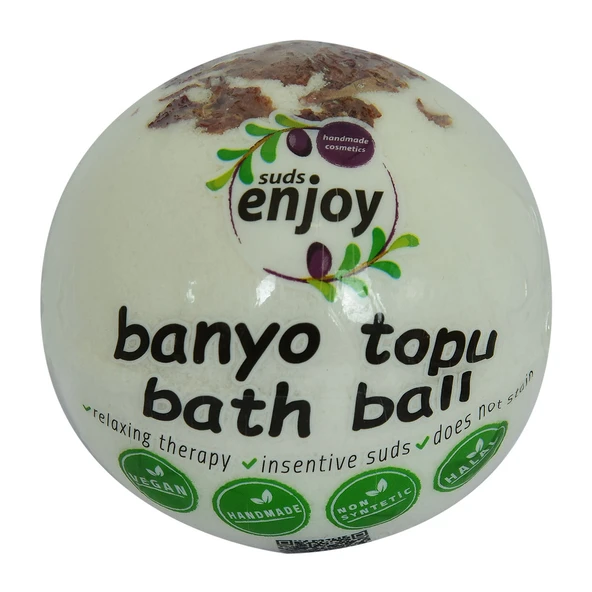 Enjoy Beyaz Gül El Yapımı Banyo Küvet Topu Sabunu Beyaz 90-120 Gr ürün görseli 1