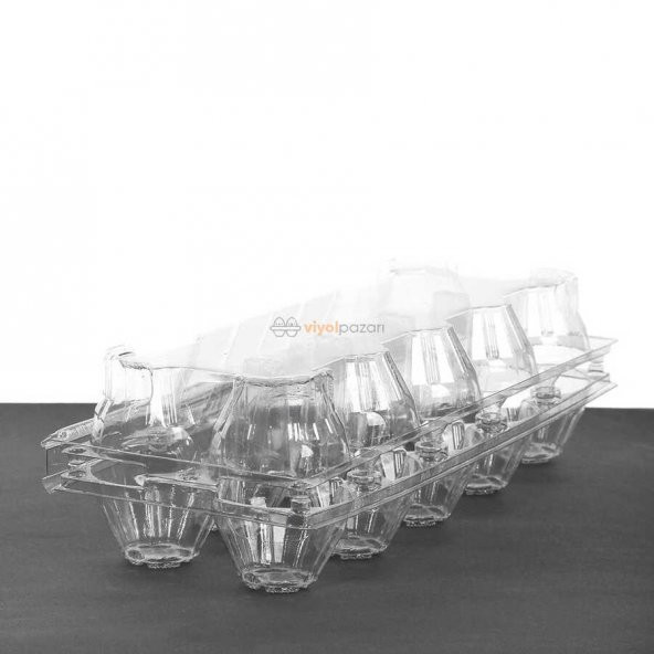 10Lu Plastik Yumurta Viyolü (100 Adet) - Resim 5
