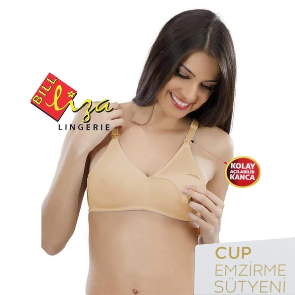 Liza Cup Silikonlu Emzirme Sütyeni Bej - Resim 2