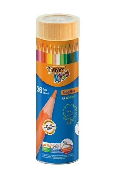 Bic Unisex Çocuk Kids Evolution Kuru Boya Kalemi 36'lı Metal Tüp ürün görseli 1