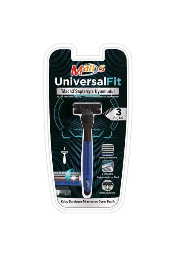 UniversalFit 3 Bıçaklı Sistem Tıraş Bıçağı 1up ürün görseli 1