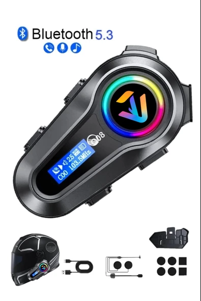 Radyo Özellikli Kask Kulaklık Q-08P Su Geçirmez Bluetooth Motosiklet Radyolu Bluetooth Kulaklık ürün görseli 1