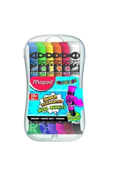 Maped Guaj Boya Ana Renk 6X75 Ml Karton Kutu ürün görseli 1