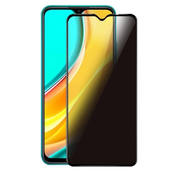 Xiaomi Redmi 9C Hayalet Privacy Gizli Cam Ekran Koruyucu Siyah ürün görseli 1
