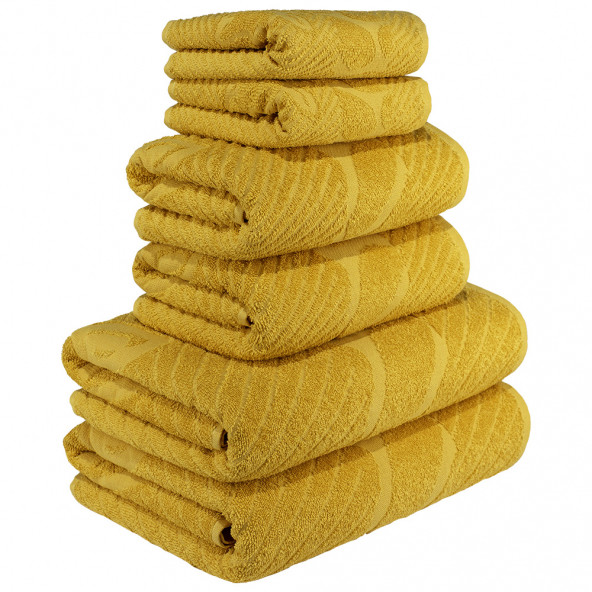 Textile Colors Zürafa Desenli 100 Pamuk Banyo Havlu Seti 6 Adet, 2 Banyo Havlusu, 2 El Havlusu, ve 2 Yüz Havlusu, -Elegance- Kiremit, ürün görseli 1