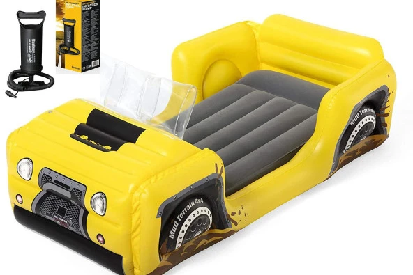 ŞİŞİRME POMPALI-Bestway 67714, 4X4 Jeep Temalı, Şişme Çocuk Yatağı ürün görseli 1