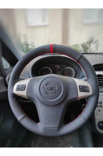 Opel Corsa D Araca Özel Direksiyon Kılıfı (Nokta Düz Yüzüklü) ürün görseli 1
