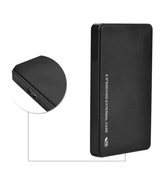 Afila 2.5" USB 3.0 Harici Harddisk HDD Kutusu Sata Disk Siyah (Plastik) 2