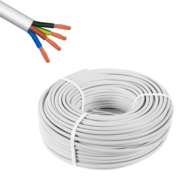 Ayt Powermaster 4x0.75 TTR Kablo 100 Metre İç Mekan Elektrik Tesisat Aydınlatma Kablosu ürün görseli 1