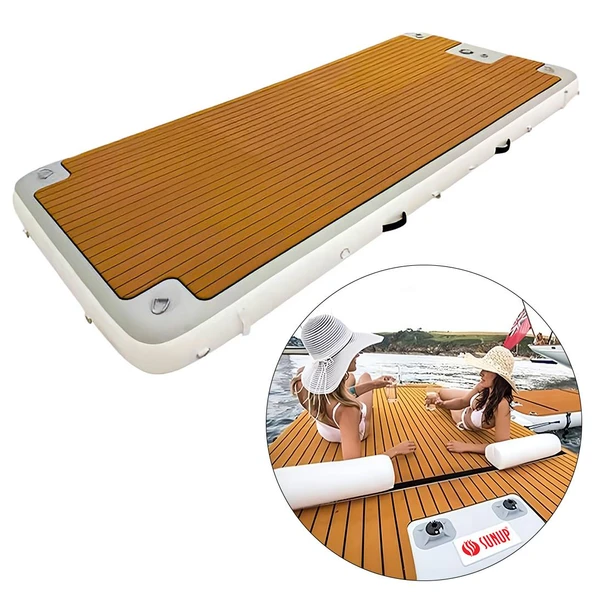 Ayt Sunup SN-24885 Şişme Yüzen Deniz Yatağı İskele Paltform 300x100 Cm 600 Kg Taşır Elektrikli Hava Pompası ürün görseli 1