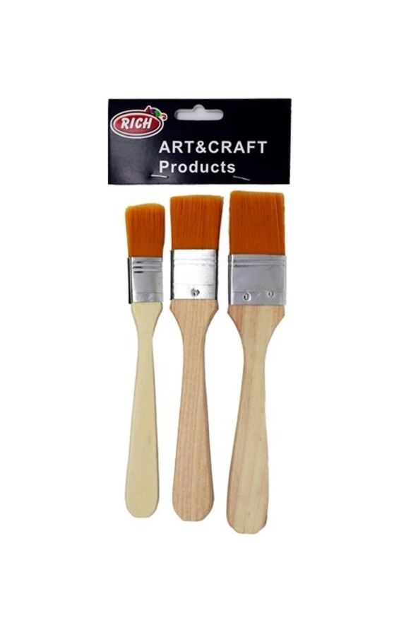 Rich Fırça Ekonomik Set Sarı Kıl 3 Lü ürün görseli 1