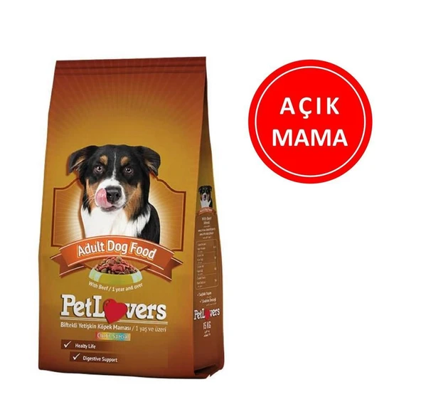Pet Lovers Biftekli Yetişkin Köpek Maması 1 Kg AÇIK ürün görseli 1