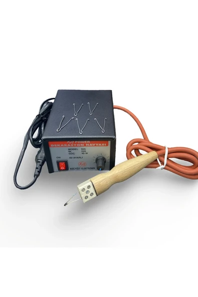 KA Power 926 Ahşap Dekorasyon Havyası Metal Kutulu Ahşap Saplı Ağaç Yakma Havyası ürün görseli 1