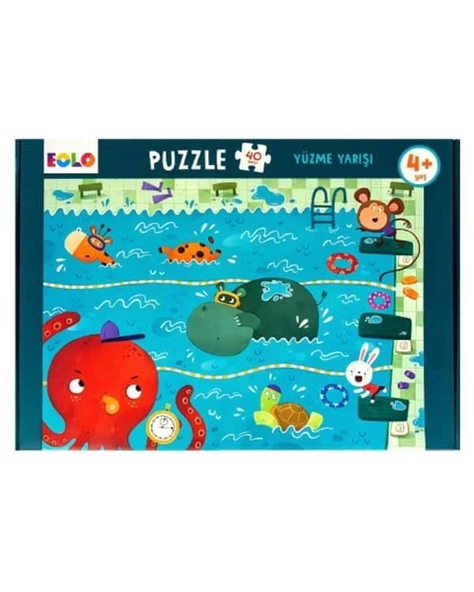 40 Parça Yer Puzzle Yüzme Yarışı ürün görseli 1