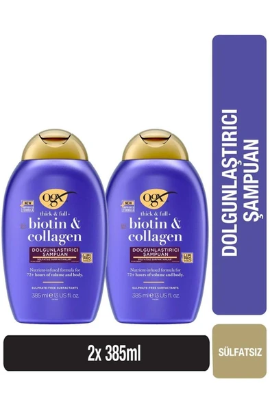 Organix Biotin & Collagen Şampuan 385 ml x2 Adet ürün görseli 1