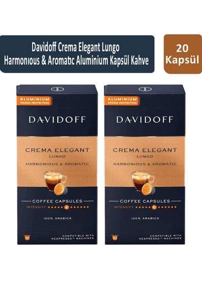 Davidoff Crema Elegant Lungo Harmonıous & Aromatıc Kapsül Kahve x 2 Adet ürün görseli 1